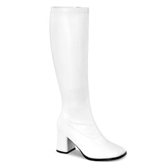 Sexy Block Heel Wide Width Knee High Side Zip Gogo Boots Shoes Pleaser Funtasma GOGO/300WC