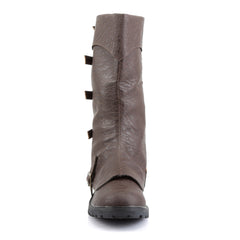 Detachable Knee High Cuff Buckle Strap Low Heel Boots Shoes Pleaser Funtasma GOTHAM/105