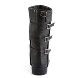 Detachable Knee High Cuff Buckle Strap Low Heel Boots Shoes Pleaser Funtasma GOTHAM/105