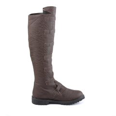 Expandable Shaft Multi Buckle Strap Knee Length Pull On Boots Shoes Pleaser Funtasma GOTHAM/110