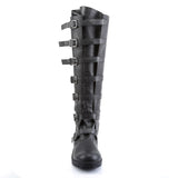 Expandable Shaft Multi Buckle Strap Knee Length Pull On Boots Shoes Pleaser Funtasma GOTHAM/110