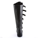 Expandable Shaft Multi Buckle Strap Knee Length Pull On Boots Shoes Pleaser Funtasma GOTHAM/110