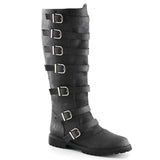 Expandable Shaft Multi Buckle Strap Knee Length Pull On Boots Shoes Pleaser Funtasma GOTHAM/110