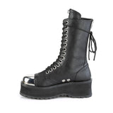 2 3/4" PF Lace-Up Mid Calf Boot, Back Metal Zipper Pleaser Demonia GRAVEDIGGER/14