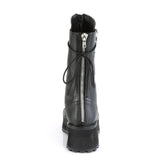 2 3/4" PF Lace-Up Mid Calf Boot, Back Metal Zipper Pleaser Demonia GRAVEDIGGER/14