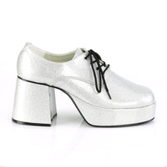 Groovy 70S Disco Dance Glitter Platform Blucher Block Heels Shoes Pleaser Funtasma JAZZ/02G