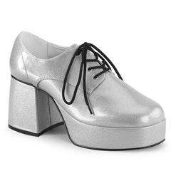 Groovy 70S Disco Dance Glitter Platform Blucher Block Heels Shoes Pleaser Funtasma JAZZ/02G