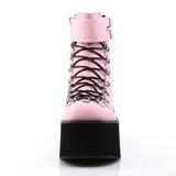 4" PF Faux Lace-Up Ankle Boot, Side Zip Pleaser Demonia KERA/21