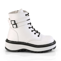 1 1/4" Pf Lace-up Ankle Boot, Side Zip Pleaser Demonia LILITH/152