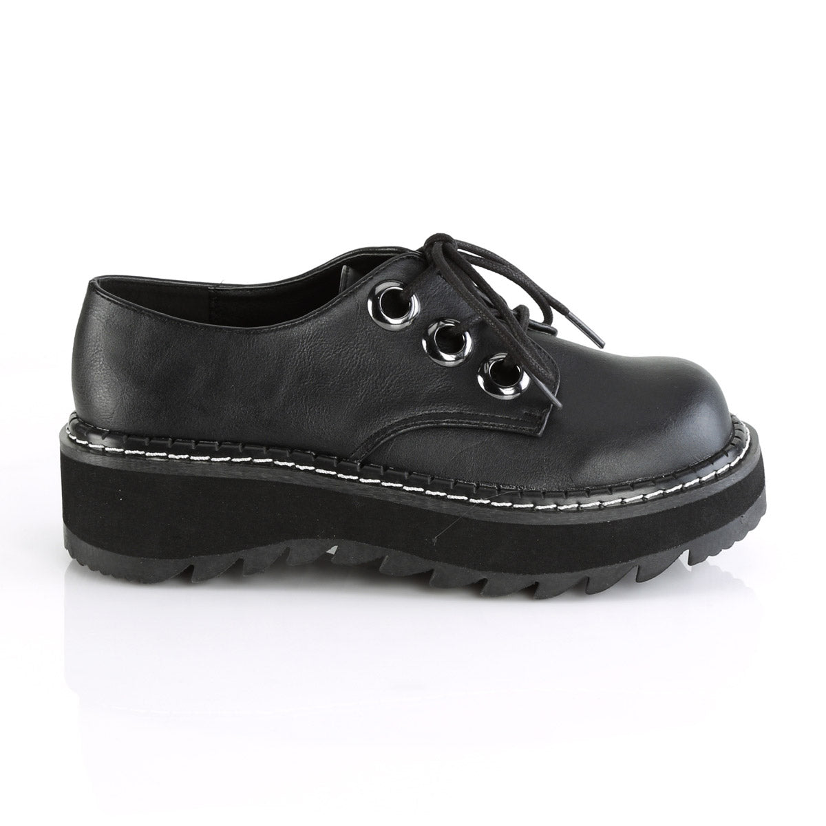 1 1/4" PF 3-Eyelet Lace-Up Oxford Shoe Pleaser Demonia LILITH/99