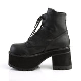 4" Heel, 2 1/2" Platform Lace-Up Front Ankle Boot, Side Zip Pleaser Demonia RANGER/102