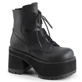 4" Heel, 2 1/2" Platform Lace-Up Front Ankle Boot, Side Zip Pleaser Demonia RANGER/102