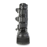 3" Heel, 2" PF Lace-Up Ankle Boot, Side Zip Pleaser Demonia RANGER/308