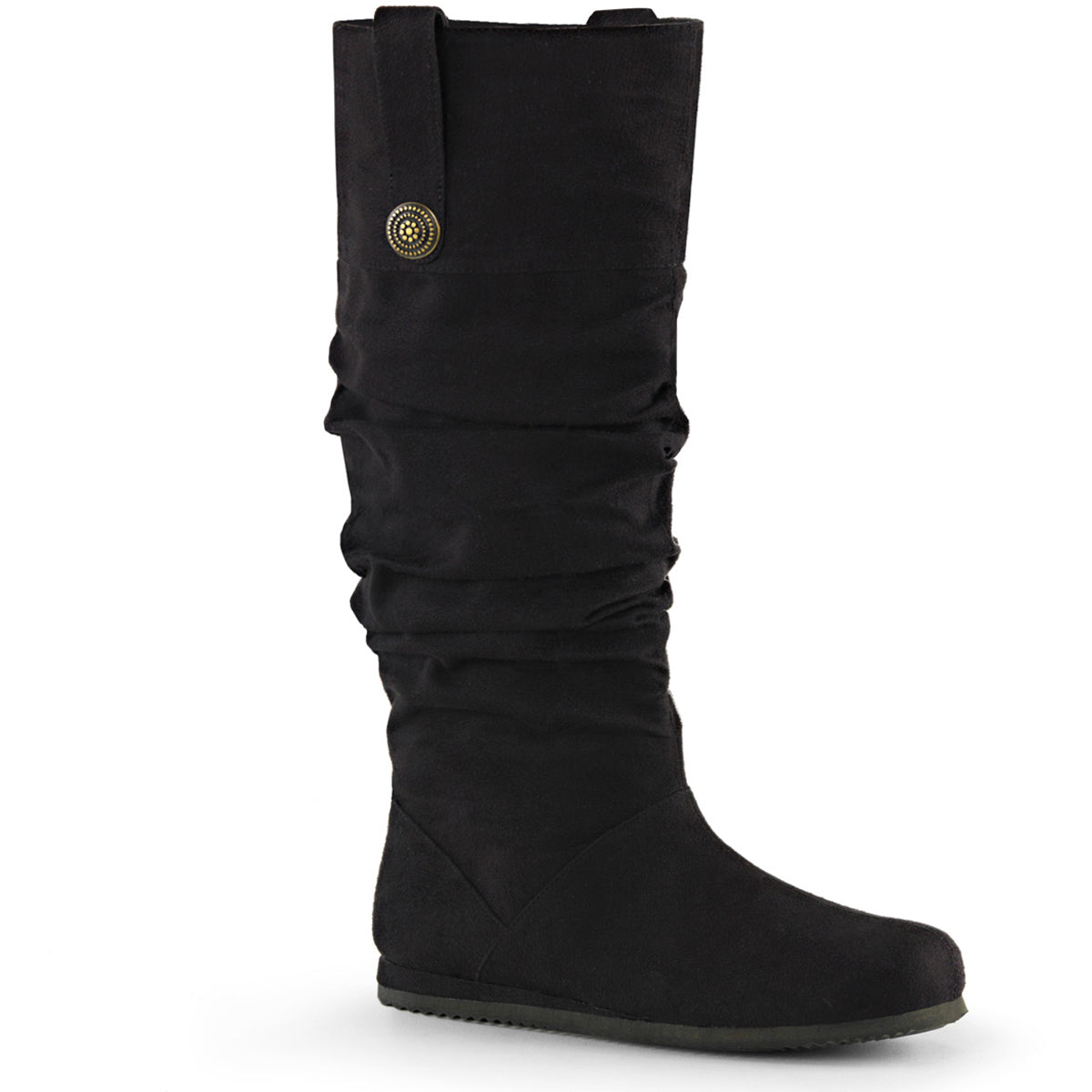 Buckle Strap Cuff Microfiber Pull On Mid Calf Renaissance Boots Shoes Pleaser Funtasma RENAISSANCE/104