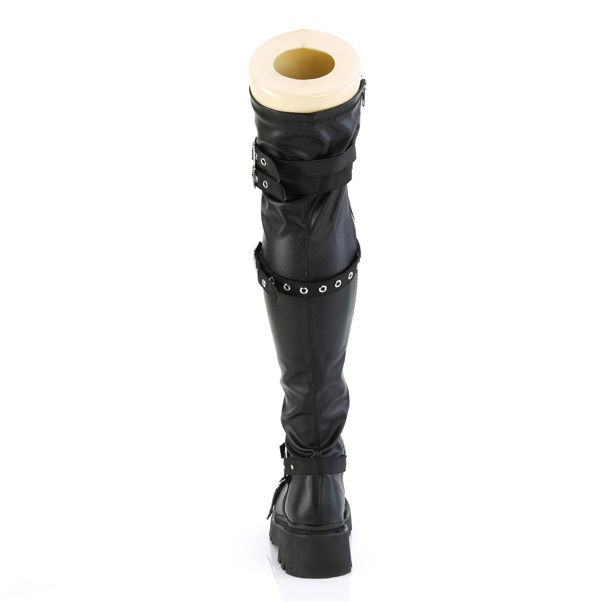 2 1/2" Tiered Pf Lace-Up Over-The-Knee Boots, Inside Zip Pleaser Demonia RENEGADE/320