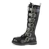 Punk Rock Goth Multi Buckle Strap Side Zip Knee High Boots Shoes Pleaser Demonia REAPER/30