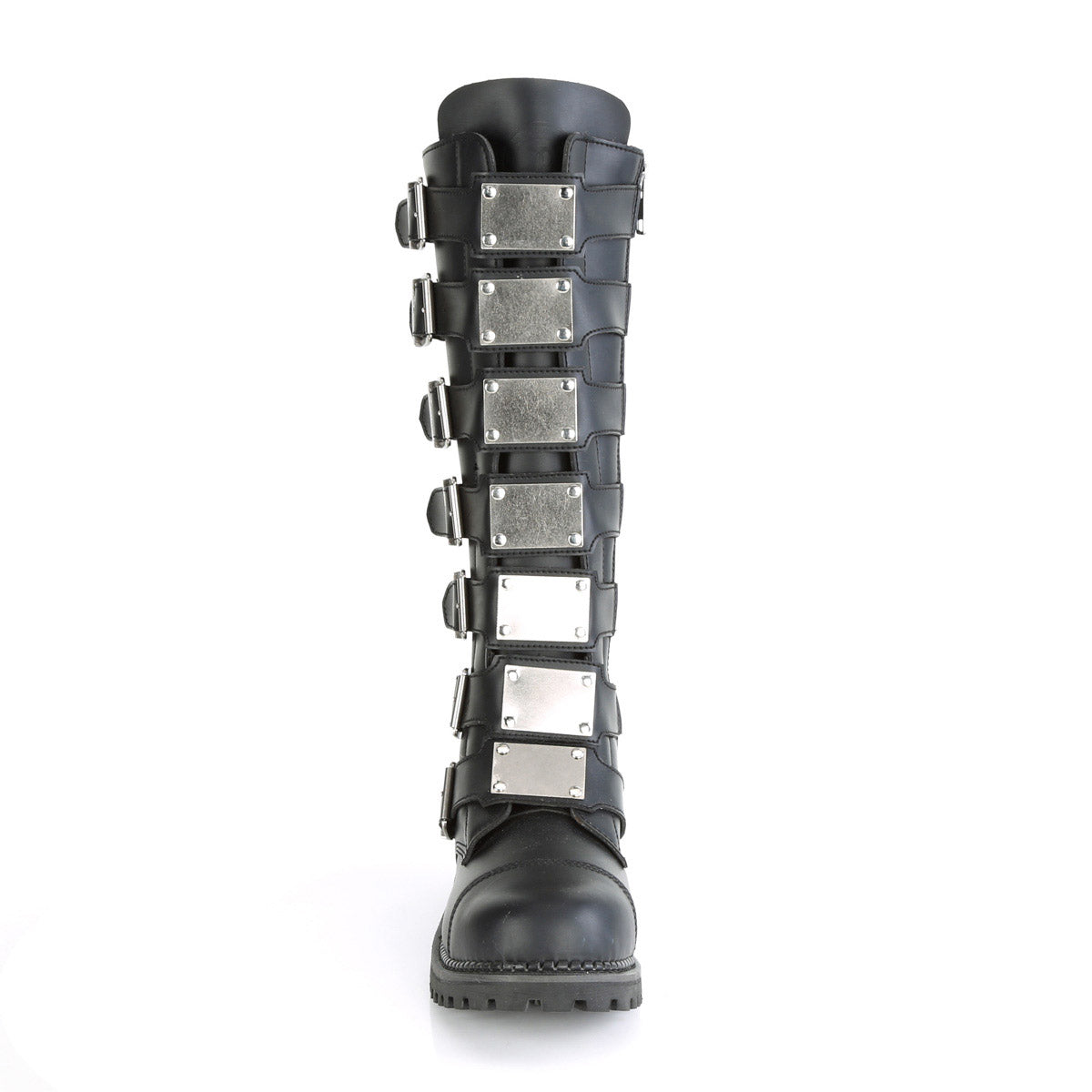 Unisex Steel Toe Knee Boot, Rubber Sole Pleaser Demonia RIOT/21MP