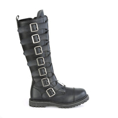 Unisex Steel Toe Knee Boot, Rubber Sole Pleaser Demonia RIOT/21MP