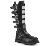 Unisex Steel Toe Knee Boot, Rubber Sole Pleaser Demonia RIOT/21MP