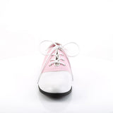 Grease Retro Two Tone Hidden Platform Spectator Saddle Flats Shoes Pleaser Funtasma SADDLE/50