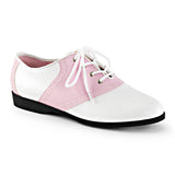 Grease Retro Two Tone Hidden Platform Spectator Saddle Flats Shoes Pleaser Funtasma SADDLE/50