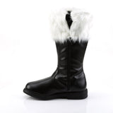 Merry Christmas Mid Calf Fur Trim Cuff Flat Heel Santa Boots Shoes Pleaser Funtasma SANTA/100