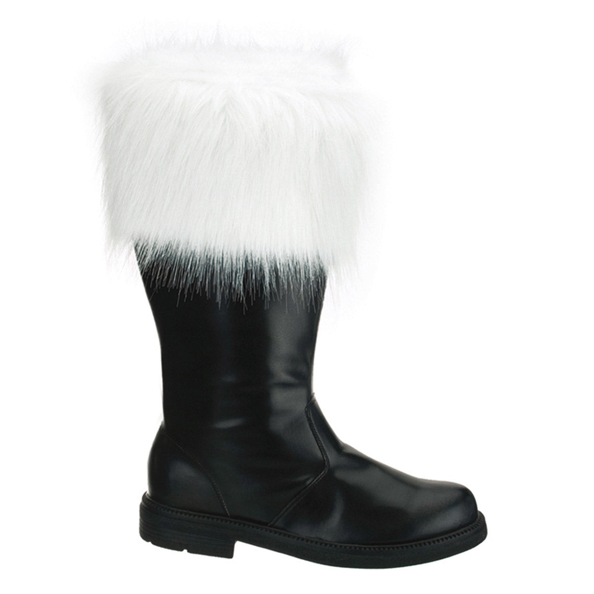 Merry Christmas Mid Calf Fur Trim Cuff Flat Heel Santa Boots Shoes Pleaser Funtasma SANTA/100