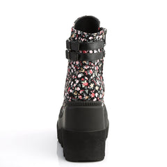 4 1/2" Wedge PF Ankle Boot, Side Zip Pleaser Demonia SHAKER/52ST