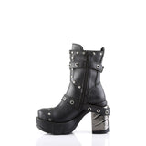 Goth Punk Biker Chick Studded Straps Extreme Platform Boots Shoes Pleaser Demonia SINISTER/201