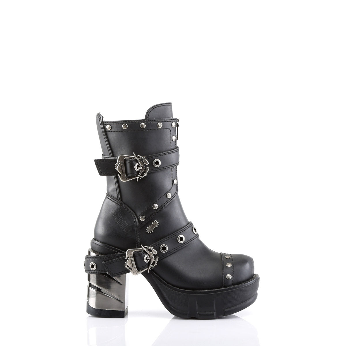 Goth Punk Biker Chick Studded Straps Extreme Platform Boots Shoes Pleaser Demonia SINISTER/201