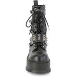 2" Pf Lace-Up Mid-Calf Boot, Side Zip Pleaser Demonia SLACKER/165