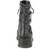 2" Pf Lace-Up Mid-Calf Boot, Side Zip Pleaser Demonia SLACKER/165