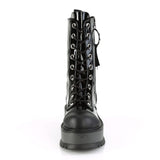 2" PF Lace-Up Ankle Boot, Outside Zip Pleaser Demonia SLACKER/220