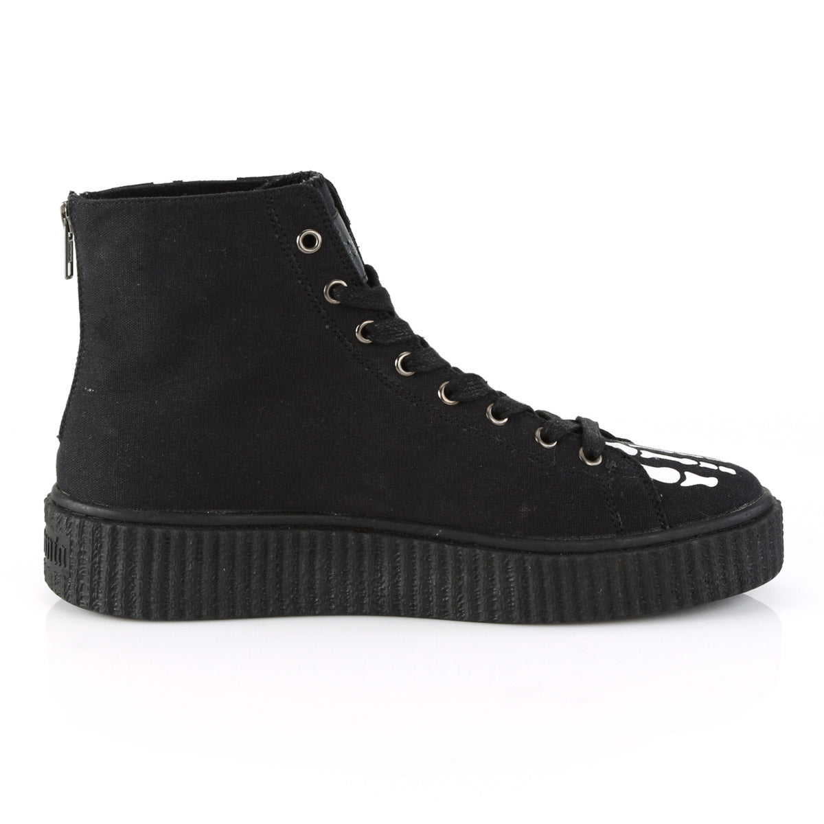 1 1/2"PF Round Toe Lace-Up Front High Top Creeper Sneaker, Pleaser Demonia SNEEKER/252