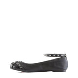 Ankle Strap Flat W/studded Straps & Pentagram Detail Pleaser Demonia STAR/23