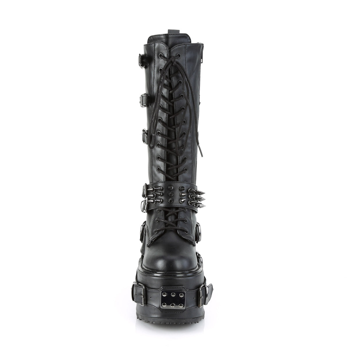 5 1/2" PF Lace-Up Mid-Calf Boot, Side Zip Pleaser Demonia SWING/327