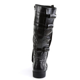 Full Inner Side Zipper Super Hero Strappy Knee High Boots Shoes Pleaser Funtasma WALKER/130