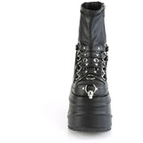 6" Wedge Pf Stretch Ankle Boot, Inside Zip Pleaser Demonia WAVE/110