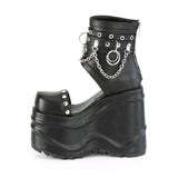 6" Wedge PF Bootie Sandal, Back Zip Pleaser Demonia WAVE/22